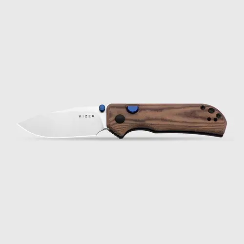 Kizer Nice Guy AEB-L + Satin Norplex UltreX Micarta V3011BCA1, EDC for Outdoor & Sports, Men's EDC