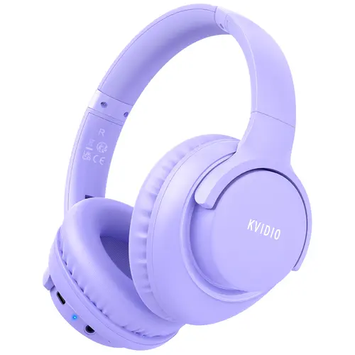 KVIDIO Over-Ear Headset - Lightweight Foldable Portable Noise-Isolating Stereo Bass Headphones with Microphone, Hands-Free Calling, Ideal for Gaming, PC & Laptop, PC/Mobile Use, Black Audio #TikTokShopHolidayHaul