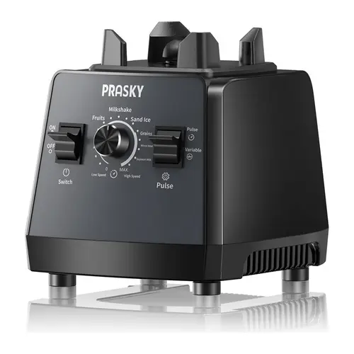 Prasky Professional Blender Base - Single Motor Accessory for Countertop Use, Ice Crushing Function, Minimal Burnt Odor, Overheat Safe Kitchen Appliance Part (Note: Only 1 Base Included, Verify Before Purchase)