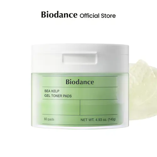 [Biodance Official Shop] Sea Kelp Gel Toner PadsㅣCalming, Soothing, Sebum Control, Hydrating | 4.93 fl.oz.(140g), 60Pads Face Care Products Moisturizing