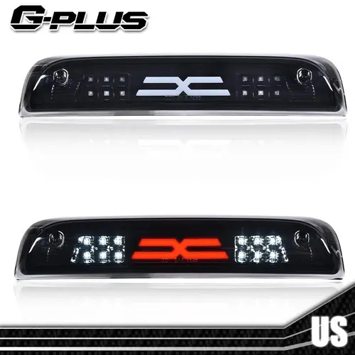 Fit For 2015-2018 Chevy Silverado GMC Sierra LED Rear Third Brake Light Lamp Black,Fit For 15-18 Chevy Silverado GMC Sierra LED Third 3rd High Mount Stop Light X Brake Light Third Brake Light G-PLUS