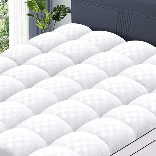 [backtoschool] WeCharmer Extra Thick Mattress 1000&500 GSM Topper, Down Alternative Overfill Plush Mattress Pad, Cooling Pillow Top with 8-21Inch Deep Pocket,summerwins,back to school,back to school shopping,home decor
