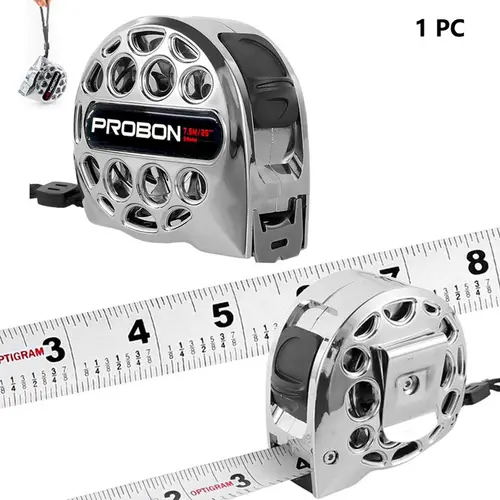 25 FT/7.5 M Heavy-Duty Stainless Steel Retractable Measuring Tape - Double-Sided Scale, Waterproof, Multifunctional for Construction, Home Projects, Work Tools, Work Accessories, Tools and Gadgets, Father's Day Gifts for Dad
