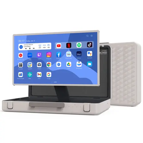 ApoloSign PackGo 27-inch Portable Briefcase Flat Screen Smart TV - Full HD 1080P Crisp View Gaming Touch Screen, 6800mAh Battery for Movies on the Go, Audio