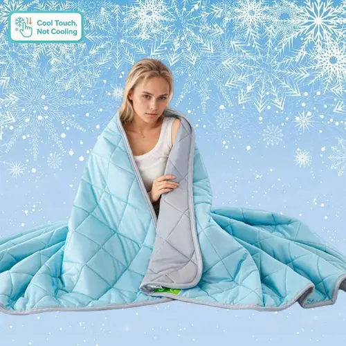 Double-Sided Reversible Cooling Blanket, 1 Count Summer Air-Conditioning Blanket, Lightweight Breathable Soft Cooling Blanket for Sleeping, Cozy Room Accessories, Summer Cooling Blankets