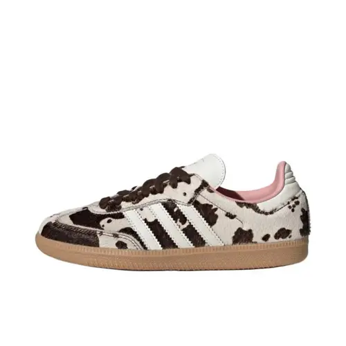 Adidas Samba OG Cow Print Women’s Closed Athletic Sneakers - Sports Shoes, Walking Shoes, Training Footwear, Casual Sneakers, Animal Print, Sporty Chic, Low Profile