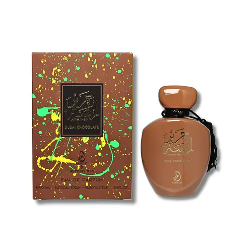 Arabiyat Dubai Chocolate Eau De Parfum - 3.4 FL OZ Unisex Gourmand Arabian Perfume, Single Item with Sweet Caramel Vanilla Unisex Fragrance, Warm Vanilla, Raspberry & Coconut Signature Scent Notes