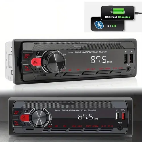 Single Din Car Radio In Dash 12V 1 Din Car Stereo Audio MP3 Player Support AUX/ TF/ USB/ FM/ Voice Assistant+ APP Control with Remote Control,SummerVibes