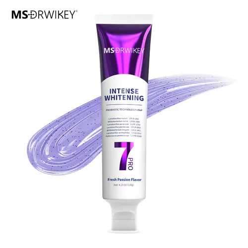 MSDRWIKEY 7-Pro Brightening Oral Toothpaste - Purple Teeth Whitening Paste, Enamel Care Toothpastes for Pearly Whites, Smile Care, Enamel-Safe Formula, Long-Lasting Fresh Breath, Dental Whitening Toothpastes