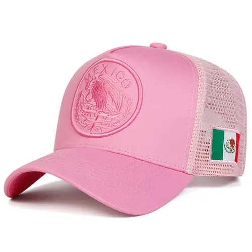 Mexico Flag Design Embroidered Fitted Baseball Cap, Casual Outdoor Sports Hat for Men & Women, Adjustable Sun Protection Cap for Daily Wear, Mexican Pride Hat, Embroidery Hat