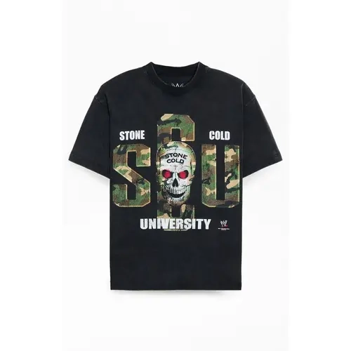 PacSun Men's WWE School Of Hard Knocks Stone Cold T-Shirt - Multicolor