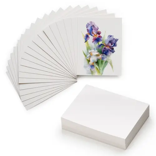 MEEDEN 4"x3" Blank 100% Cotton Watercolor Paper Cards - 5 Pcs 140lb/300gsm Cold Press ACEO, Custom Art Card DIY Set with Durable Cardstock Loose Leaf Blank Surface (5×10 Sheets for Adults & Students)