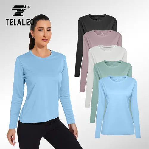 TELALEO 5 value pack Ladies | Long Sleeve | Breathable | Sports Fitness Running Yoga | Ladies dealsforyoudays outdoorfun