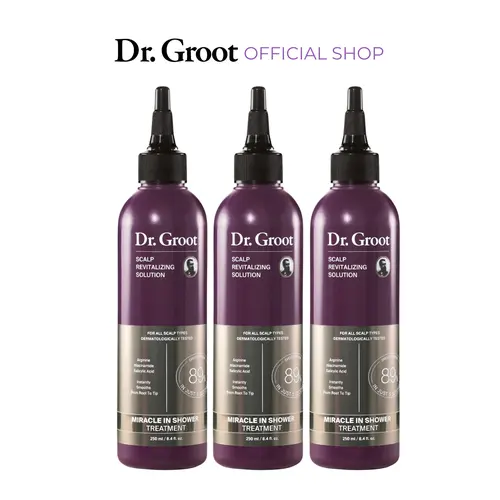 Dr. Groot Miracle in Shower Treatment Trio for Hair Loss, Rosemary, Korean Hair Care, Haircare Set Color Safe for Permanent Hair Color