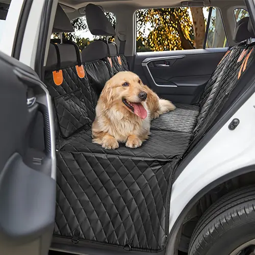 Made4Pets Dog Car Backseat Extender Hammock - 400lbs Loading-Bearing Plates, 8-Layer PE Foam Hard Bottom, Waterproof, Non-Slip, Scratch-Proof, Easy Install & Clean, Space Expansion for Large Breeds Road Trips