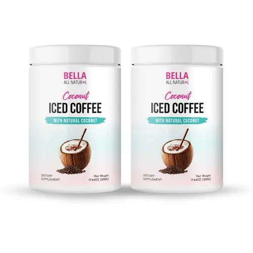 2 Pack Bella All Natural Coconut Iced Coffee - 500g