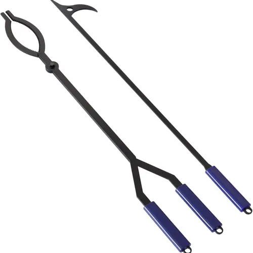 CKLT 40in Fire Tongs Heavy Duty Firewood Grabber Tool Log Claw Tongs for Bonfire Campfire Fire Pit Outdoor Indoor Log Grabber Rustproof Safely Moves Firewood