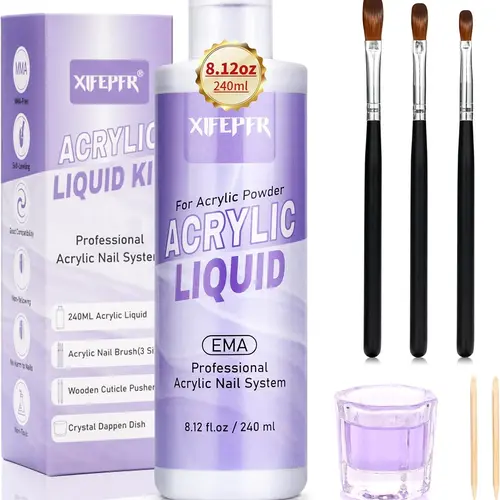 Acrylic Nail Liquid Kit -Liquid for Nail Extensions & DIY Nail Art and Manicure at Home-XIFEPR