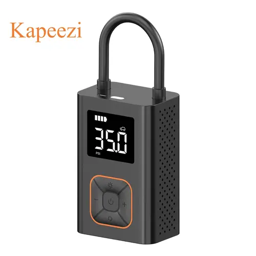 KAPEEZI 180 PSI Cordless Digital Tire Inflator, Portable Wireless Air Compressor with Auto Stop, Digital Display, LED Light & Tire Pressure Monitor, Lightweight Car Repair Tool for Cars, SUVs, Car Repair Tools