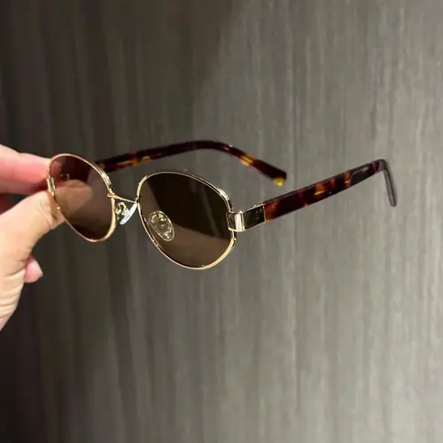 Vintage Oval Frame Sunglasses, Trendy Casual Sunglasses for Women, Stylish Glasses, Stylish Shades, Fashion Accessories for Everyday Use and Outdoor Activities, Classic Sunglasses