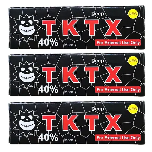 Maximum Strength Numbing Cream for Skin Care - External Use Only Gentle Analgesic, Long-Lasting 6-8 Hours Pain Relief, Sensitive & All Skin Types Treatment, 3 Tubes in Strip Packaging (Tattoo Aftercare)