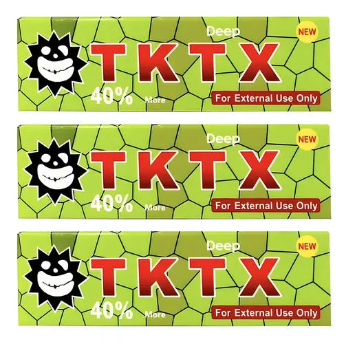 T-K-T-X Numbness creamPainless Tattoo Cream - Highest Rated Cream On The Market - Maximum Strength - External Analgesic - Pain Free For 6-8 Hours (3 Tubes)