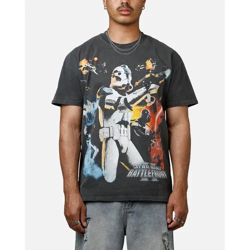 73Studio Star Wars Battlefront 2 Heavyweight T-Shirt Black Wash