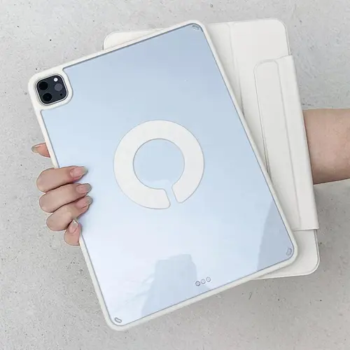 KENKE 2 in 1 Transparent Hard Shell Tablet Case, Magnetic Detachable Rotatable Tablet Protective Cover, Smart Tablet Protector, Tablet Casing for iPad 2025 A16 10th Gen M4 Pro 11-inch Pro 13 Mini 6 A17 Air M3 Air, Tablet Covers, Tablet Accessories