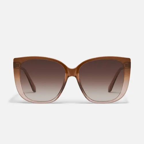 QUAY - EVER AFTER Square Frame Sunglasses Modern with Standard Arms and Built in Universal Nose Pads for Fairytale Style