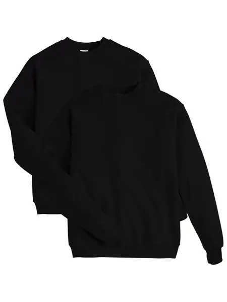 Hanes Ecosmart Men's Fleece Sweatshirt Value 2-pack Big & Tall Sizes Crewneck Underwear Multi Pack Comfortable Fit Soft Stretch Fabric Breathable Amz9