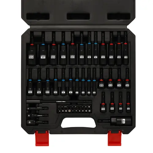 CASOMAN 55-Piece Magnetic Nut Driver Set for Impact Drill - Deep, Shallow, Metric, SAE; Includes Screwdriver Bits, Bit Extension Bar, Socket Adapters, Wing Nut Driver, Tool Box - Father's Day Gift, DEALS FOR YOU DAY