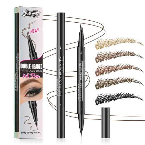 Hair-like Eyebrow Pencil, 4-in-1 Waterproof Liquid Eyebrow Pencil with Eyebrow Brush, Pencil-style Eyebrow Pencil, Refill Cartridge, Pencil Sharpener Board, Cosmetics & Makeup Tools,back to school,back to school haul
