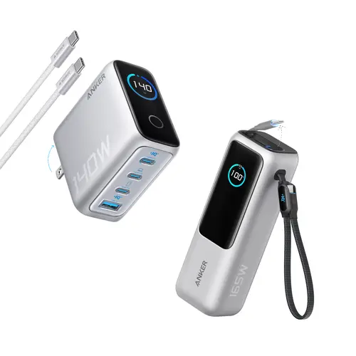 [Spotlight Live] Anker Laptop power bank (25K, 165W, Built-In and Retractable Cables) and Anker Laptop Charger (140W, 4-Port, PD 3.1) sohochic