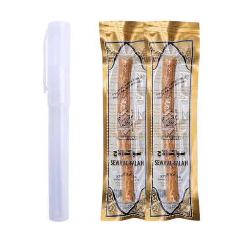 (2 Pack with Holder) Sewak Al-Falah Miswak Natural Toothbrush Stick Oral Daily Comfort