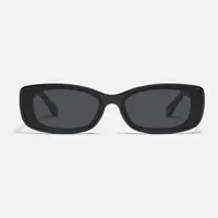 QUAY AUSTRALIA Vibe Check Sunglasses - Black Square Frame with Flush Lens Construction & Universal Nose Pads for Comfort