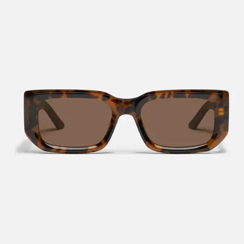 QUAY - TELL ME MORE Sunglasses - Adjustable Rectangular Acetate Frame with Universal Nose Pads & Tall Arms