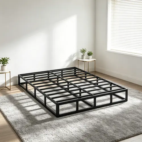 Edenza-Queen Box Spring 9 Inch, Heavy Duty Mattress BoxSpring Foundation, Sturdy Queen Box Springs for Bed with Fabric Cover Set, Easy Assembly, Noise Free fabric cover set