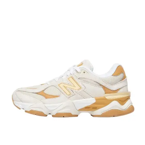 Women's New Balance 9060 Neutral Tone Sea Salt Dolce Sneaker - Suede & Mesh Upper, ABZORB Cushioning, Chunky Sole, Breathable Running Sports Shoes for Daily Wear