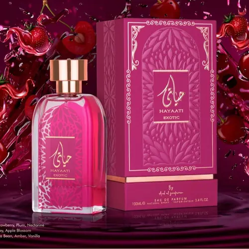 Ard Al Zaafaran Hayaati Exotic Alcohol-Based EDP Fragrance - 100ml (3.4 oz) Warm Sweet Floral Fruity Women's Perfume, Single Item, Blackcurrant Top Notes for Daywear