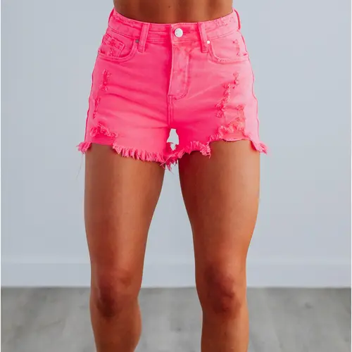 Mae Risen Shorts - Hot Pink