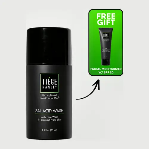 TiegeClear Salicylic Acid Face Wash - Acne Cleanser w/ Panthenol (B5) + Allantoin - Oil Control + Redness