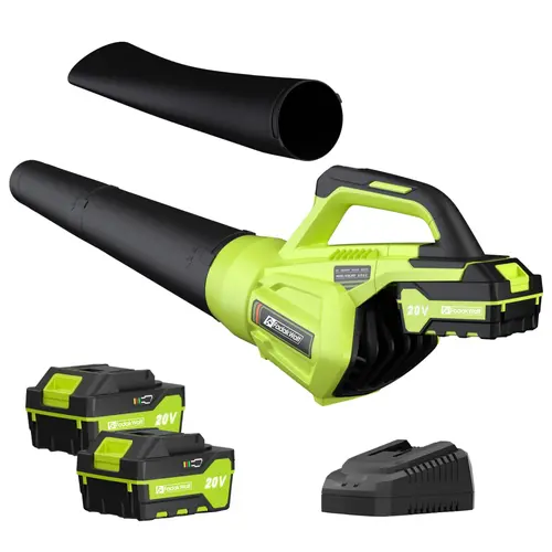 PULITUO 20V Cordless Leaf Blower - 2000mAh Lithium Ion Battery Portable Garden Tool, Single/Dual Batteries Available, Multi-Color Outdoor Cleaning Tool (Cordless Leaf Blowers & Vacuums, Portable Power)