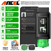 ANCEL HD200/HD210 Bluetooth Heavy Duty Truck Scanner Diesel Diagnostic Tool All System HDOBD & OBD2 Code Reader with Speed Limit Reset for（Cummins &Caterpillar HD200）( Volvo & International HD210),Lifetime Free Updates, Auto Vin Scanner, Truck Tuning tool