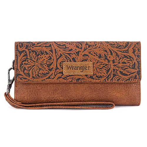 Wrangler Western RFID Wallets for Women Trifold  Anti-Theft Wristlet Wallets Women Clutch Wallet with Coin Purse everyday purse DEALS FOR YOU DAYS