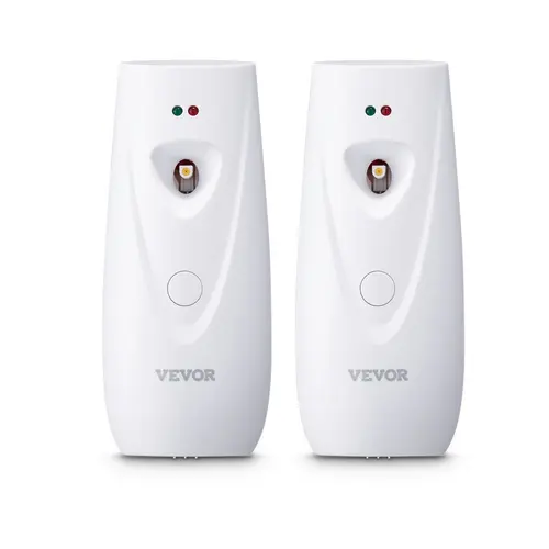 【BackToSchool】VEVOR Automatic Air Freshener Spray Dispenser (2-Pack/4-Pack) - Cordless Battery-Operated Wall/Stand Mount, Adjustable Time Settings, Push Button & Boost Burst Spray, Aroma Scent Diffuser for Office, Home Fragrance Decor, 4 Packs
