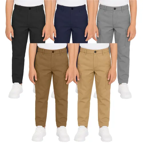 Boys Single, 2 Pack & 3 Pack Cargo Pants