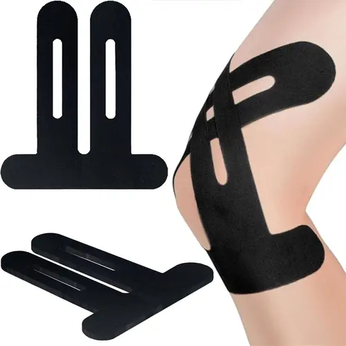 summerwins Unisex Precut Shape Knee Kinesiology Tape (10PCS) - Waterproof, Latex-Free Athletic Sports Tape with Knee Strap for Support & Stability in Basketball, Running, Snug Knee Wrap