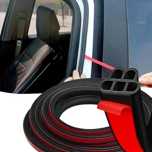 toolupgrade YXCY Universal Car Door Rubber Seal – Soundproof & Waterproof (Self-Adhesive)-32.8 is suitable for small cars; 52.49 is a universal size. Car Accessories Car Door Protector