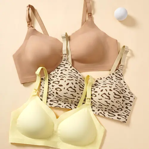 Maternity's Solid Wireless Bra, Comfortable Breathable Maternity Lingerie, Maternity Underwear