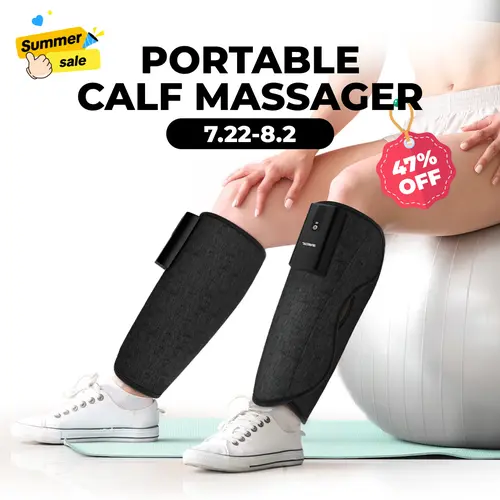 CINCOM Wireless Portable Leg Massager with Calf Airbags, Customizable Modes, Adjustable Intensity Levels - Portable Muscle Massagers, Self Care Products, Women's Relaxation Gifts